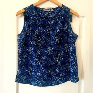 Croft & Barrow Sleeveless Blue Polyester Blouse Women’s Size Small